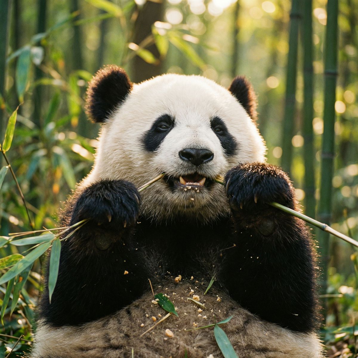 动漫熊猫视频 - 大熊猫竹林漫步